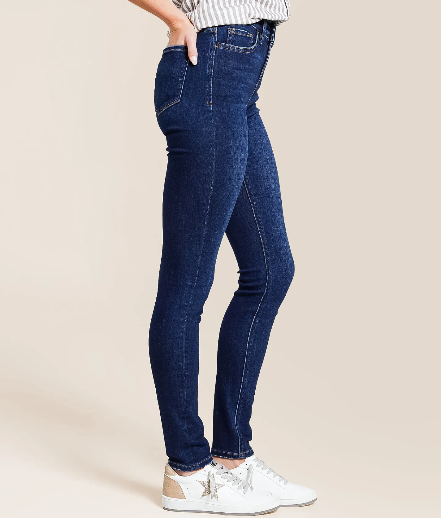VERVET by Flying Monkey Haylie High Rise Skinny Stretch Jean Tranquil Treasure Outlet