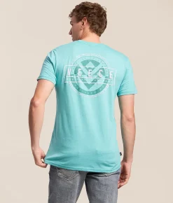 Veece Hazard T-Shirt Teal White Discount
