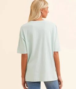 Tops | Billabong Head In The Clouds Oversized T-Shirt Sea Fog