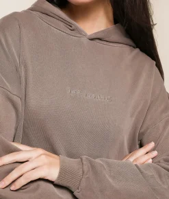 Tops | Modish Rebel He's Hunting Hooded Sweatshirt Stone Gray