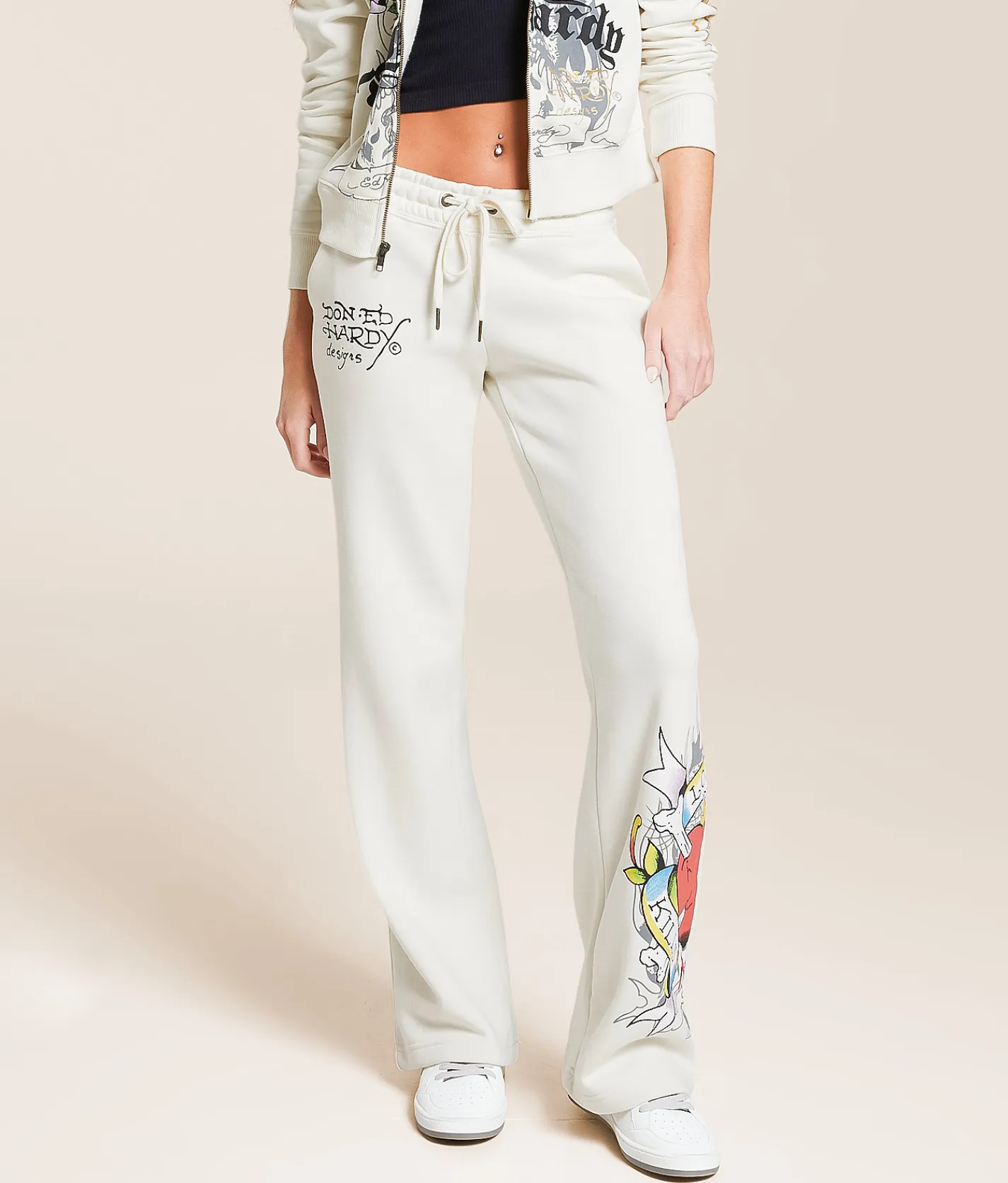 Bottoms | Ed Hardy Heart Sweatpant Ivory