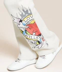 Bottoms | Ed Hardy Heart Sweatpant Ivory