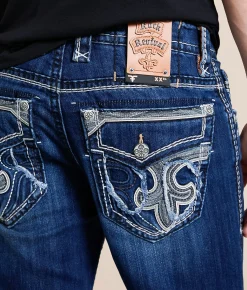 Bottoms | Rock Revival Heath Alternative Straight Stretch Jean Heath J202