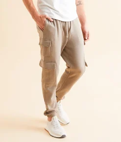 Bottoms | Nova Industries Heathered Cargo Jogger Brindle