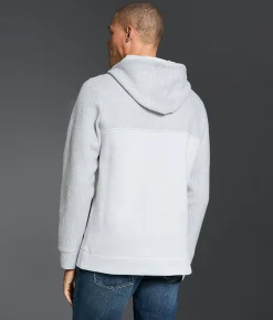 Tops | Outpost Makers Heathered Henley Hoodie Grey