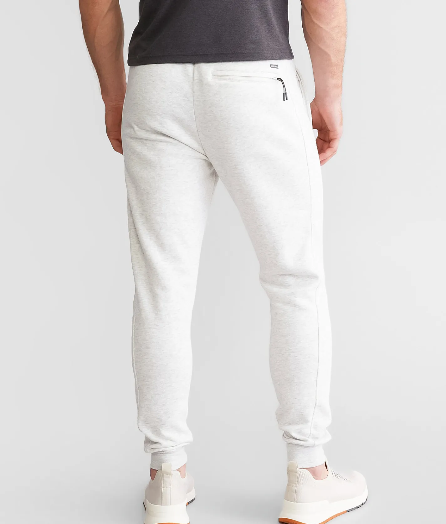 Bottoms|Activewear | Departwest Heathered Jogger Oatmeal