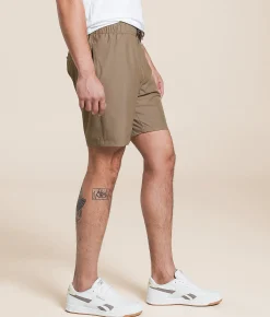 Bottoms|Shorts | Departwest Heathered Stretch Short Walnut