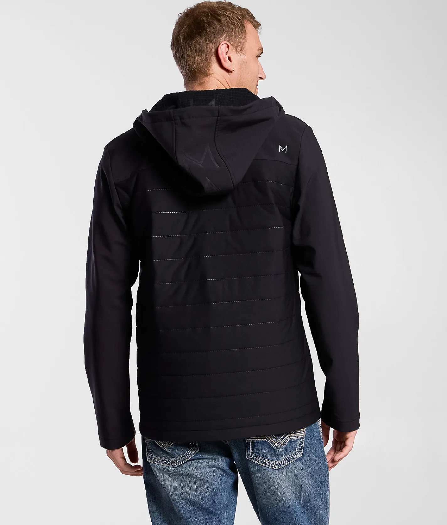 Maven Co-op Heat Quilted Softshell Hooded Jacket Black
