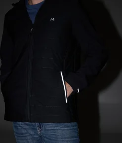 Maven Co-op Heat Quilted Softshell Hooded Jacket Black
