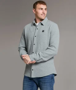Tops | Maven Co-op Heat Standard Knit Shirt Blue Grey
