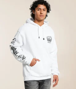 Tops | Sullen Heavy Crown Hooded Sweatshirt White