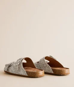 Very G Heidi Western Tooled Sandal Grey Discount
