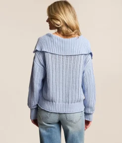 Z Supply Helena Sweater Blue Light New