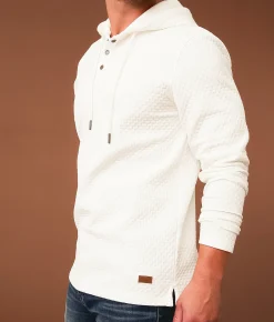 Outpost Makers Henley Hoodie White Hot