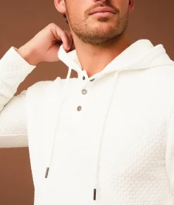 Outpost Makers Henley Hoodie White Hot