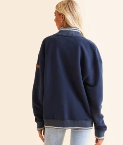 Wanakome Henlie Bomber Jacket Oxford Blue Best