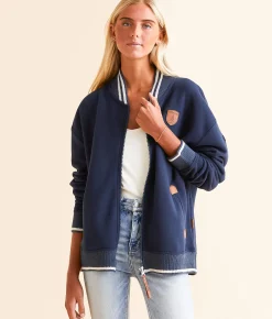 Wanakome Henlie Bomber Jacket Oxford Blue Best