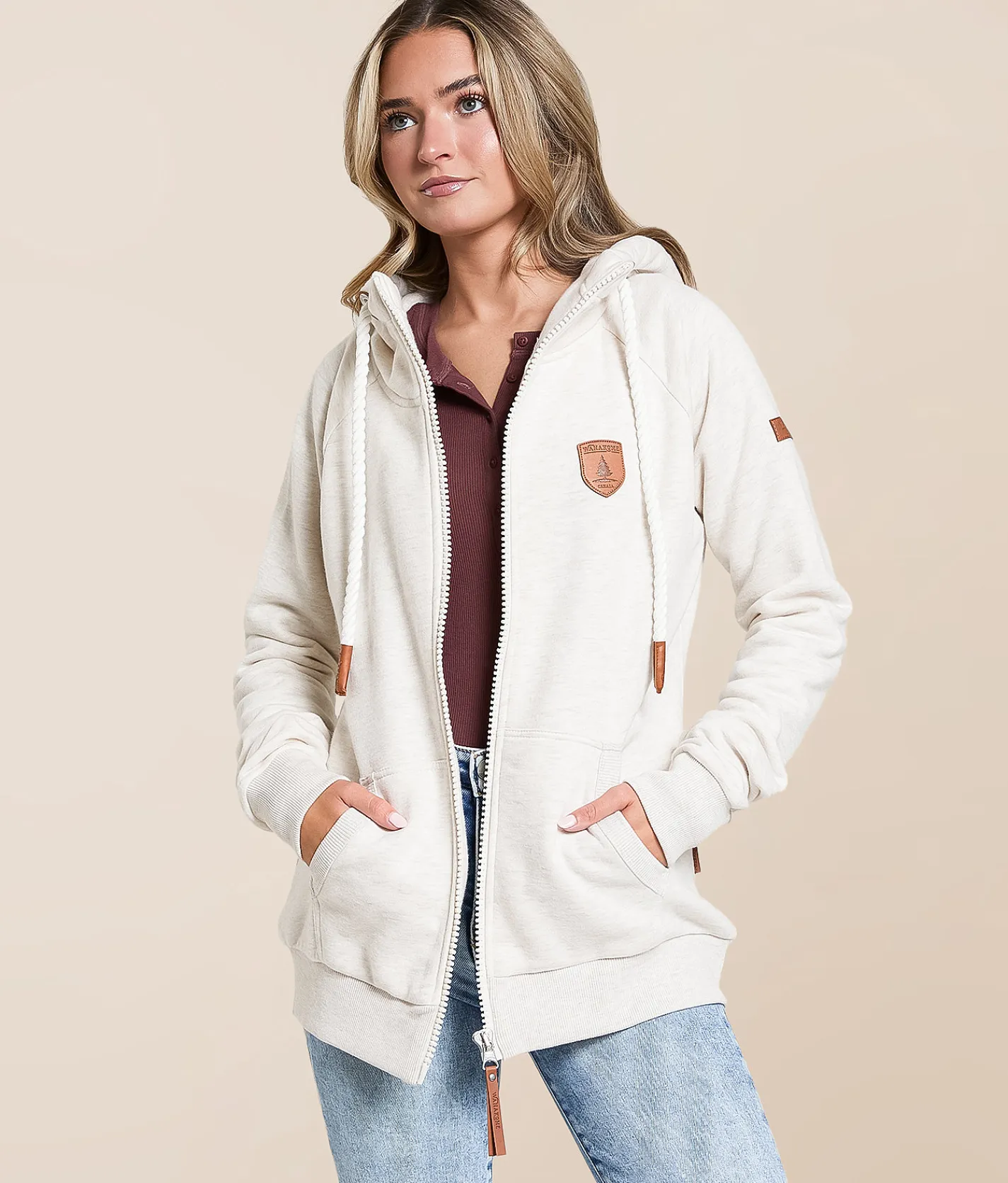 Wanakome Hera Hoodie Heather Oatmeal Sale