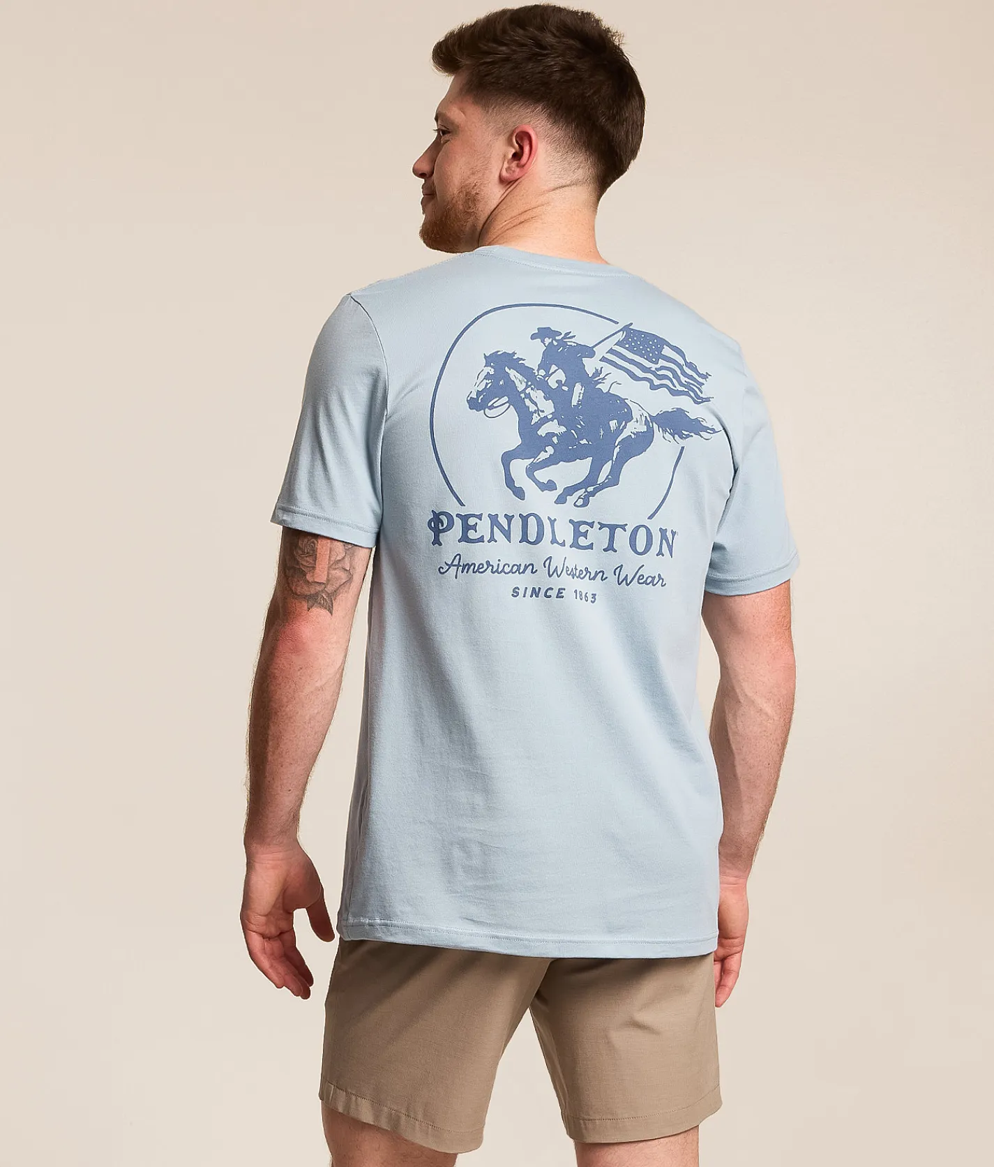 Tops|Graphic T-Shirts | Pendleton Heritage Western Vintage T-Shirt Denim Blue