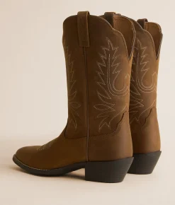 Ariat Heritage Wide Calf Leather Western Boot Distressed Brown Clearance