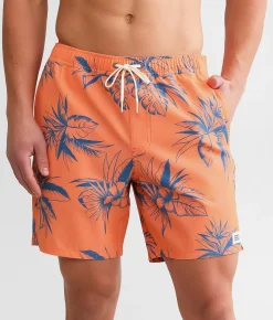 Bottoms|Swimwear | O'Neill Hermosa Hyperfreak® Stretch Swim Trunks Coral 2