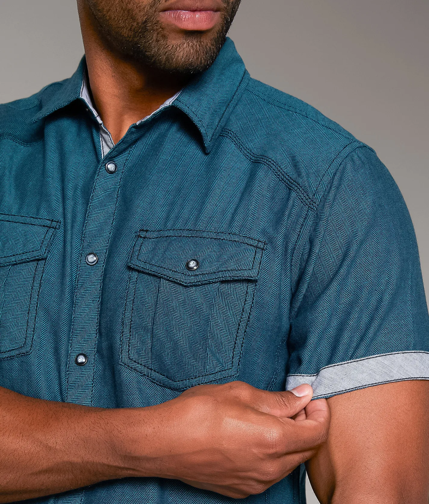 Tops | BKE Herringbone Athletic Shirt Navy Teal
