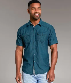 Tops | BKE Herringbone Athletic Shirt Navy Teal