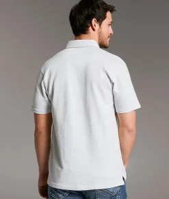 BKE Herringbone Polo Grey White Discount
