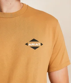 Graphic T-Shirts | Ariat Hexaflag T-Shirt Tobacco Brown