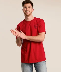 Tops | Ariat Hex Diamond T-Shirt Scarlet Sage