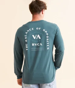 RVCA Hex Life T-Shirt Duck Blue Standard Sale