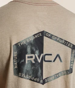 RVCA Hex Splitter T-Shirt Dark Khaki New