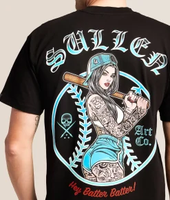 Sullen Hey Batter T-Shirt Jet Black Discount