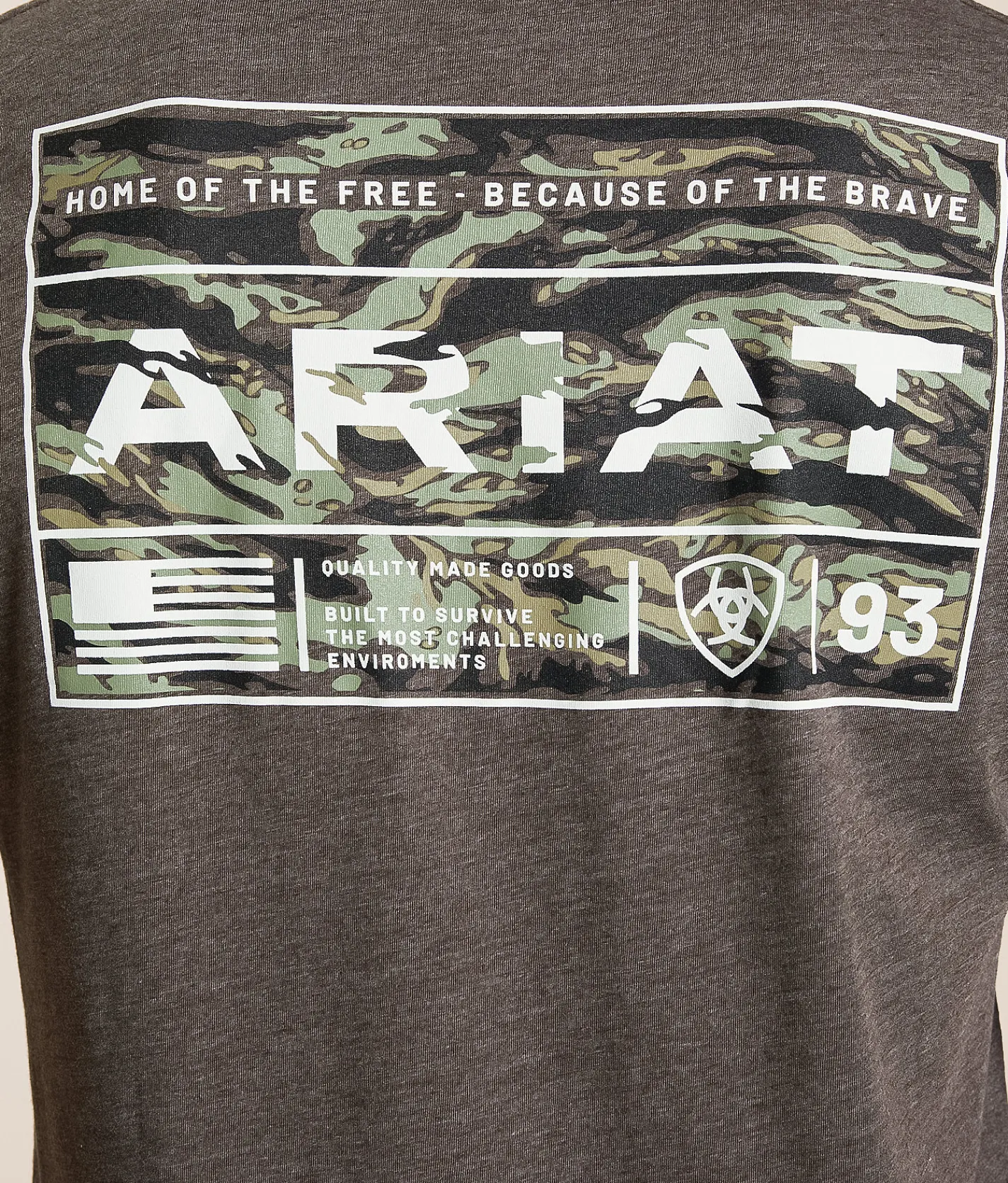 Tops|Graphic T-Shirts | Ariat Hidden Tigers Camo T-Shirt Heather Brown