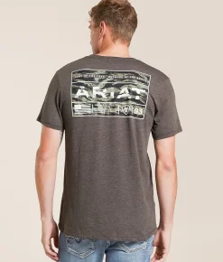 Tops|Graphic T-Shirts | Ariat Hidden Tigers Camo T-Shirt Heather Brown