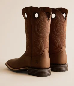 Shoes | Ariat Highland Toughstock Leather Cowboy Boot Distressed Brown Tr Brown