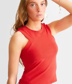 Tops | FITZ + EDDI High Neck Tank Top Flowering Ginger