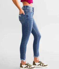 Flying Monkey High Rise Ankle Skinny Stretch Jean Seaside Clearance