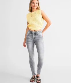 Flying Monkey High Rise Ankle Skinny Stretch Jean Bee Balm
