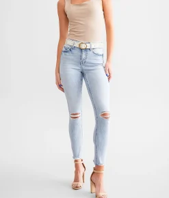 Flying Monkey High Rise Ankle Skinny Stretch Jean Underwater New