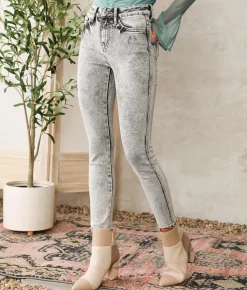 Flying Monkey High Rise Ankle Skinny Stretch Jean Clouds Discount