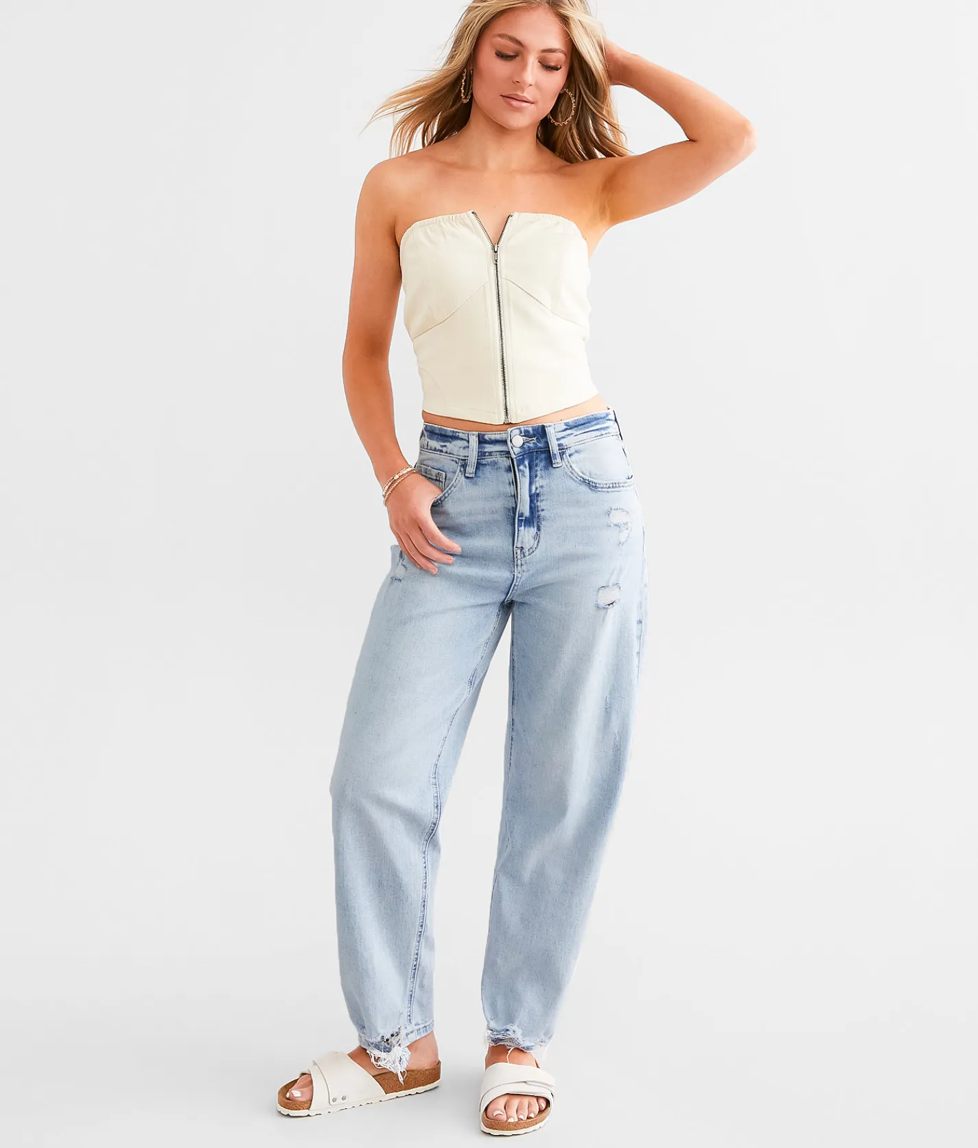 Flying Monkey High Rise Barrel Stretch Jean Sweet Nothing Clearance