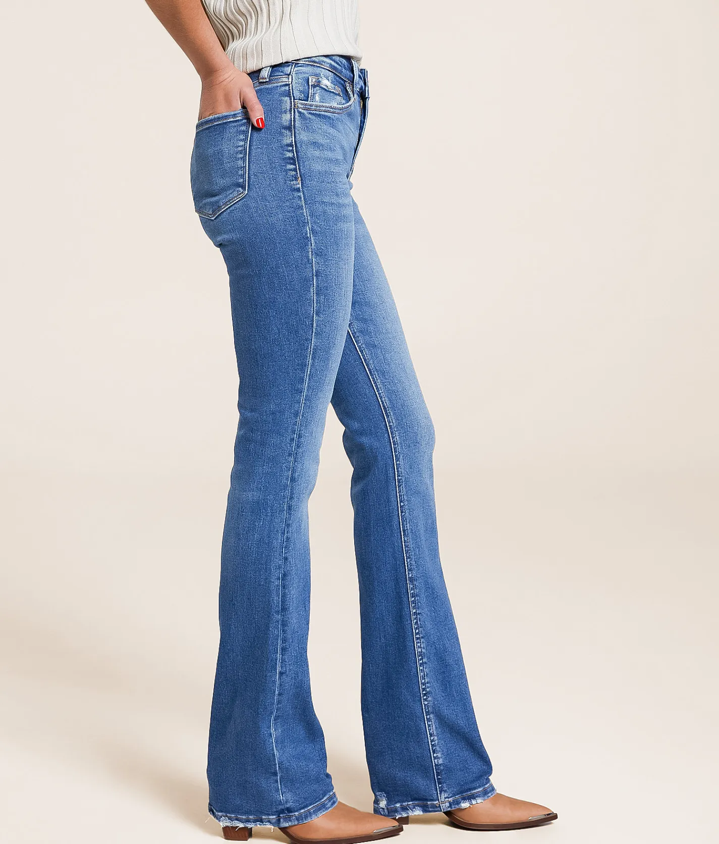 Flying Monkey High Rise Boot Stretch Jean Regulator Outlet