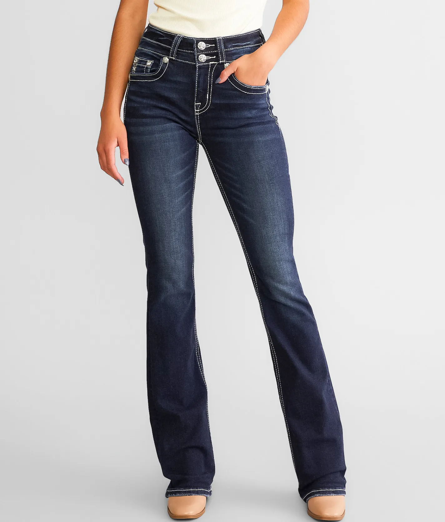 Jeans|Bottoms | Miss Me High Rise Boot Stretch Jean D1012