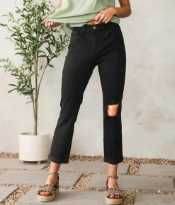 VERVET by Flying Monkey High Rise Boyfriend Cuffed Jean Fargo Clearance