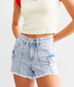 Shorts|Bottoms | Flying Monkey High Rise Cargo Stretch Short Retractable