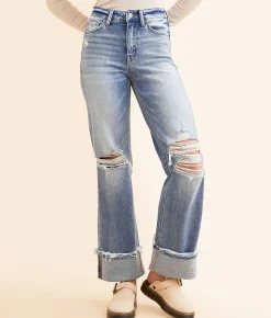 Flying Monkey High Rise Classic Straight Stretch Jean Wishfull Clearance