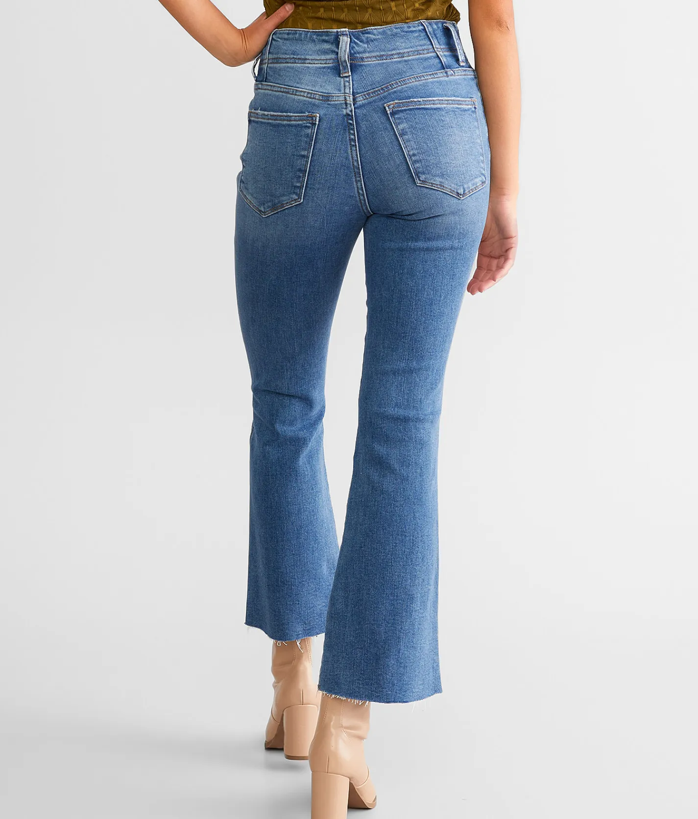 Jeans|Bottoms | Flying Monkey High Rise Cropped Flare Stretch Jean Prestige