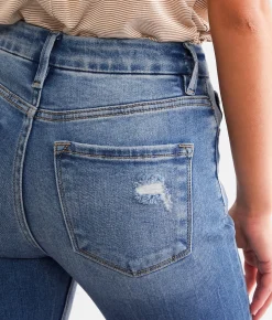 KanCan Signature High Rise Cropped Flare Stretch Jean Lisa Outlet
