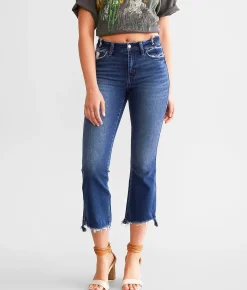 Flying Monkey High Rise Cropped Flare Stretch Jean Chivalrous Hot